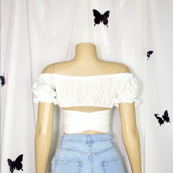 White Bow Tie Blouse - Picture 4 of 6